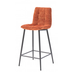 TABOURET DE CUISINE SNACK EN TISSU RASMUS BRIQUE