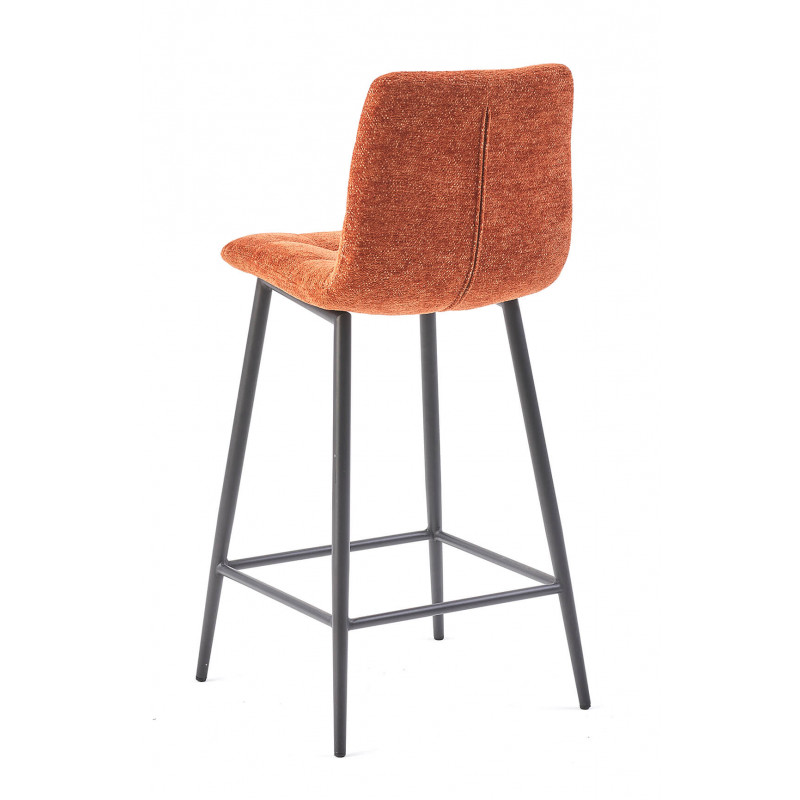 TABOURET DE CUISINE SNACK EN TISSU RASMUS BRIQUE