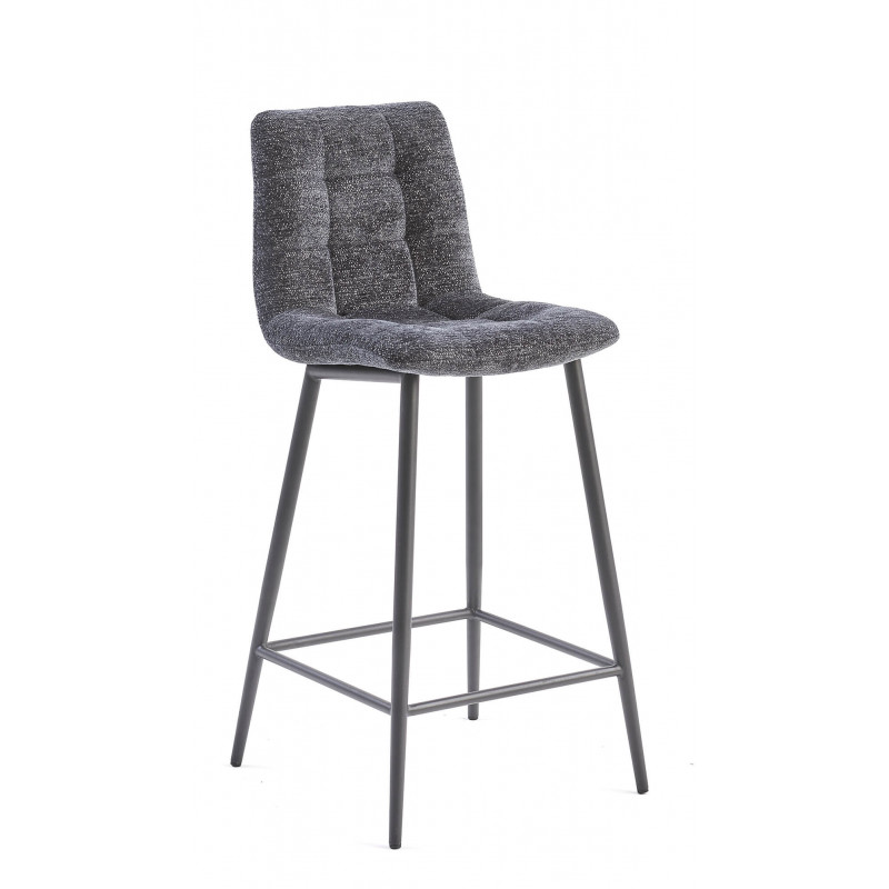 TABOURET DE CUISINE SNACK EN TISSU RASMUS GRIS TABOURET DE CUISINE SNACK EN TISSU RASMUS GRIS
