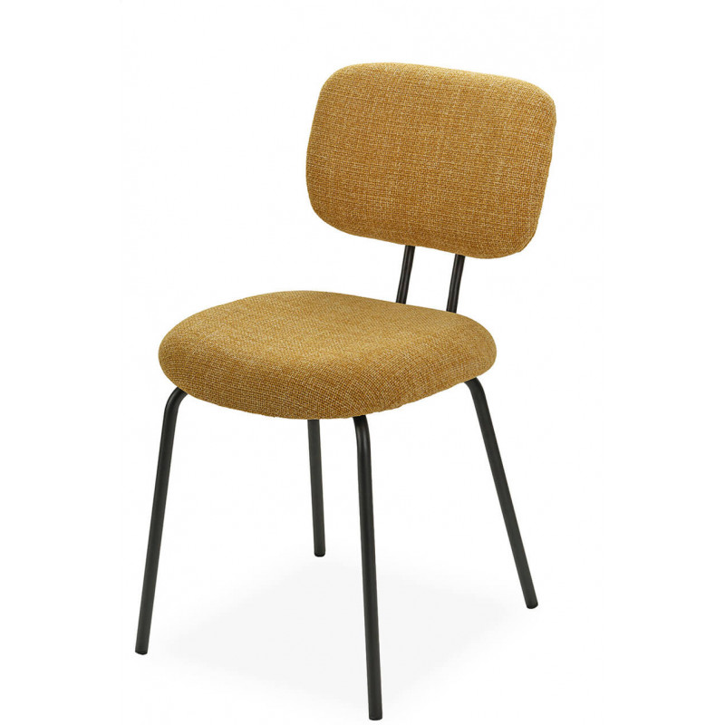 CHAISE DE CUISINE MODERNE EN TISSU TEMPO JAUNE