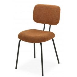 CHAISE DE CUISINE MODERNE EN TISSU TEMPO BRIQUE