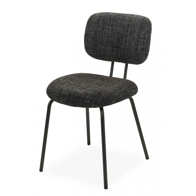 CHAISE DE CUISINE MODERNE EN TISSU TEMPO ANTHRACITE