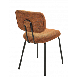 CHAISE DE CUISINE MODERNE EN TISSU TEMPO BRIQUE
