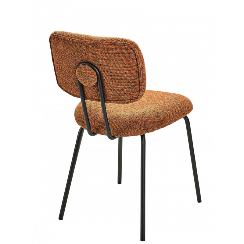 CHAISE DE CUISINE MODERNE EN TISSU TEMPO BRIQUE