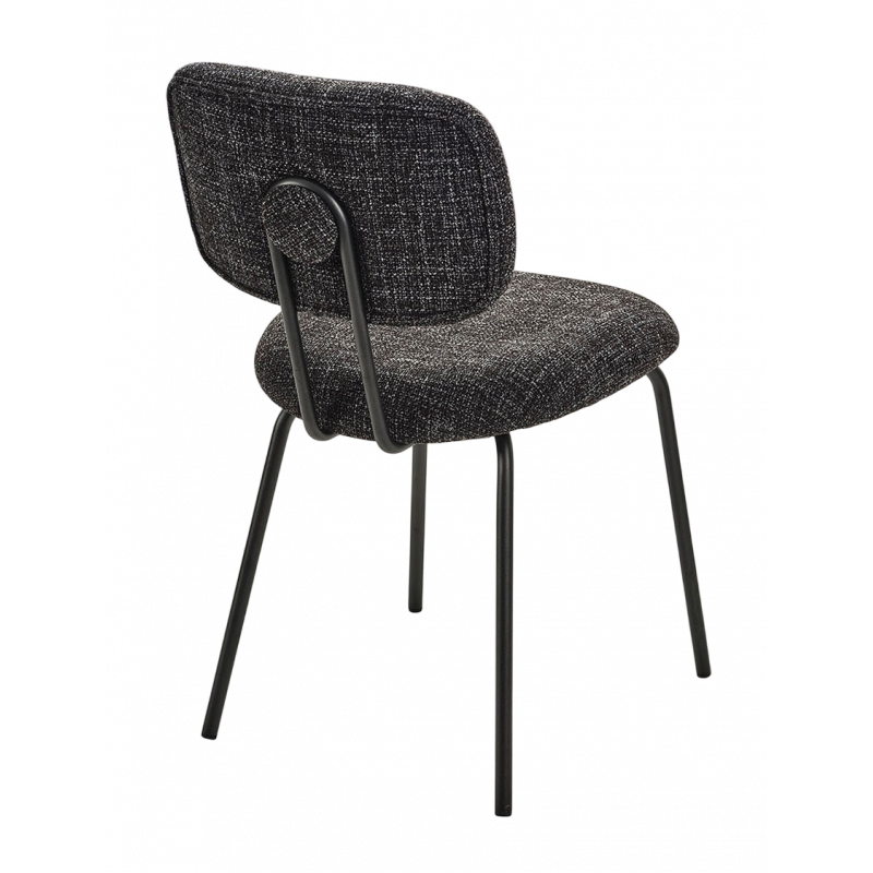 CHAISE DE CUISINE MODERNE EN TISSU TEMPO ANTHRACITE