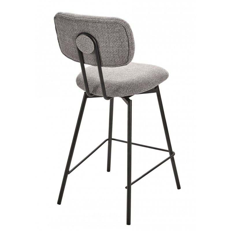 CHAISE D'ÎLOT PIVOTANTE EN TISSU TEMPO GRIS CLAIRE