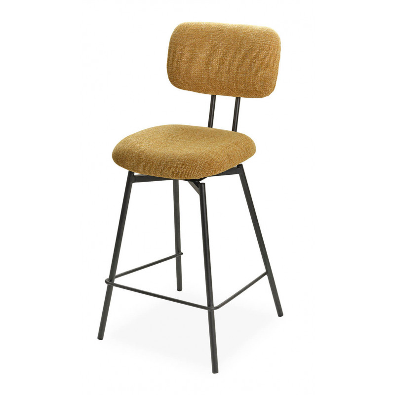 CHAISE D'ÎLOT PIVOTANTE EN TISSU TEMPO JAUNE
