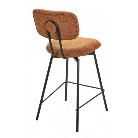 CHAISE D'ÎLOT PIVOTANTE EN TISSU TEMPO BRIQUE