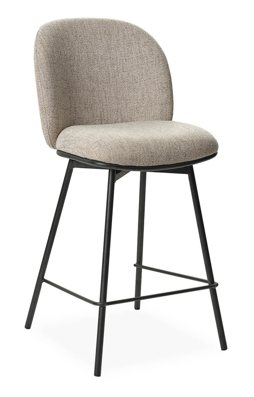 TABOURET SNACK CONTEMPORAIN EN TISSU ZEN
