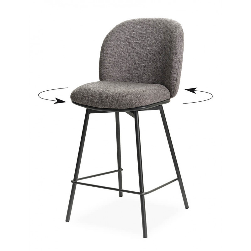 TABOURET SNACK CONTEMPORAIN EN TISSU ZEN