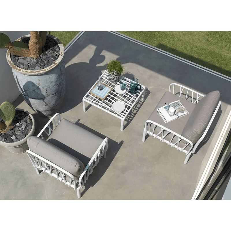 FAUTEUIL LOUNGE D'EXTÉRIEUR KOMODO DE TERASSE BLANC