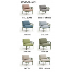 FAUTEUIL MODULABLE LOUNGE D'EXTÉRIEUR KOMODO
