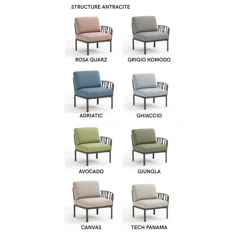 FAUTEUIL MODULABLE LOUNGE D'EXTÉRIEUR KOMODO