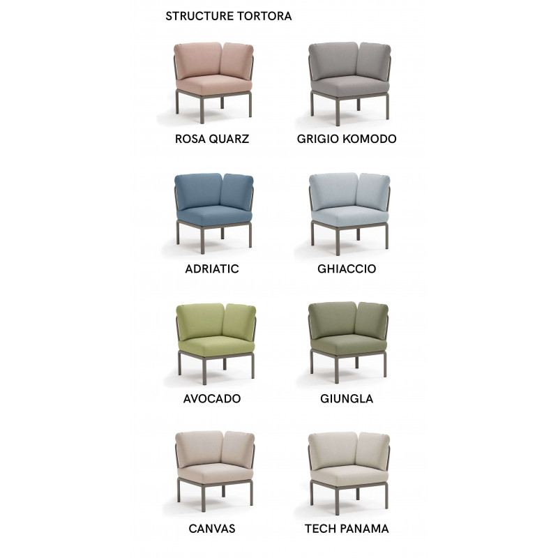 FAUTEUIL D'ANGLE MODULABLE D'EXTÉRIEUR KOMODO