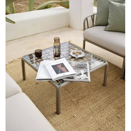TABLE BASSE EN VERRE D'EXTÉRIEUR KOMODO