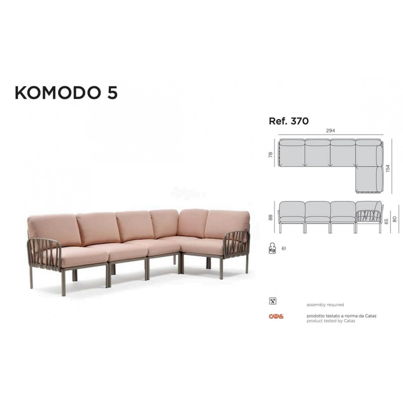 CANAPÉ MODULABLE DE JARDIN KOMODO 5