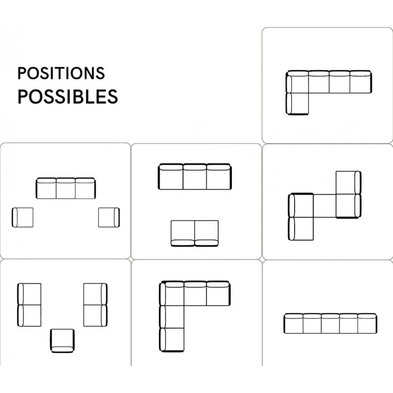 Canapé Modulable de Jardin KOMODO 5 - Le Chaisier