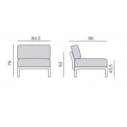 FAUTEUIL D'EXTÉRIEUR SANS ACCOUDOIRS MAXIMO