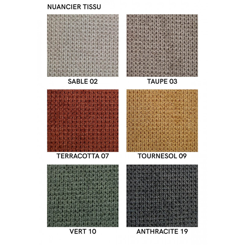 CHAISE EN BOIS DE CHÊNE ET TISSU CHILLY