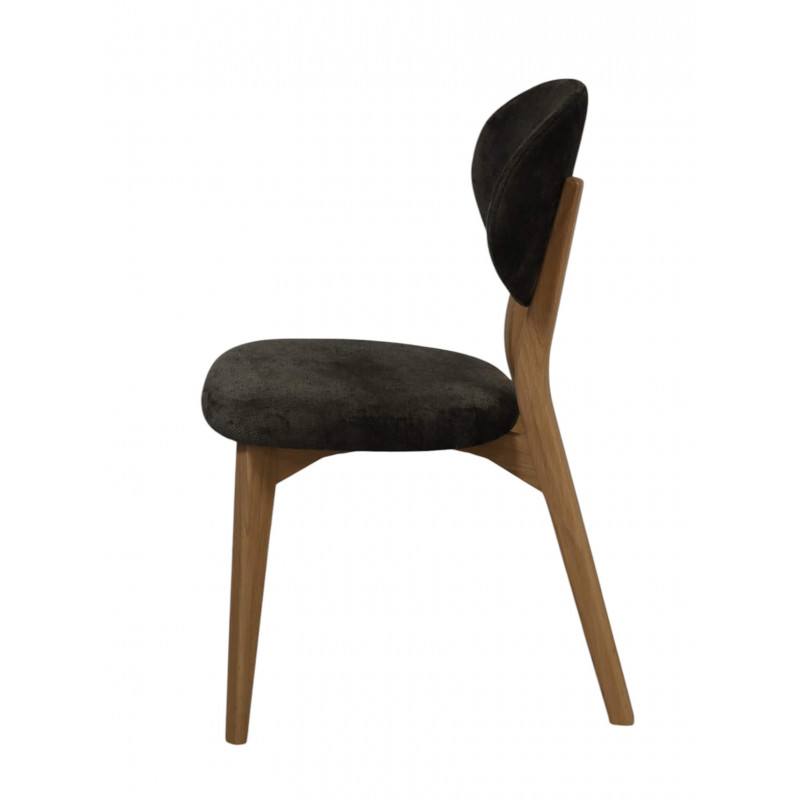 CHAISE FRANÇAISE EN CHÊNE ET TISSU THALES