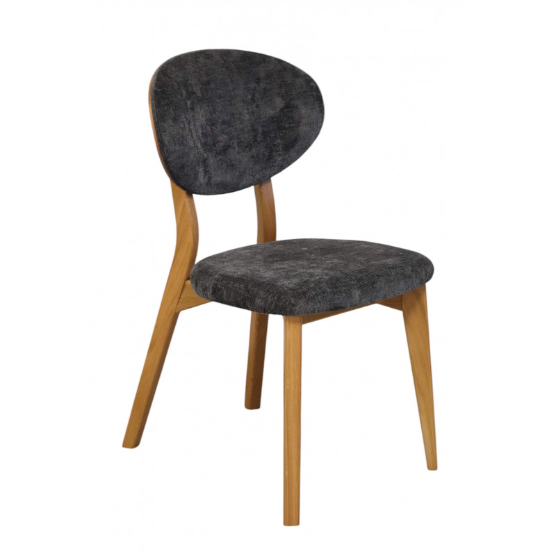 CHAISE FRANÇAISE DOSSIER CHÊNE ET TISSU THALES