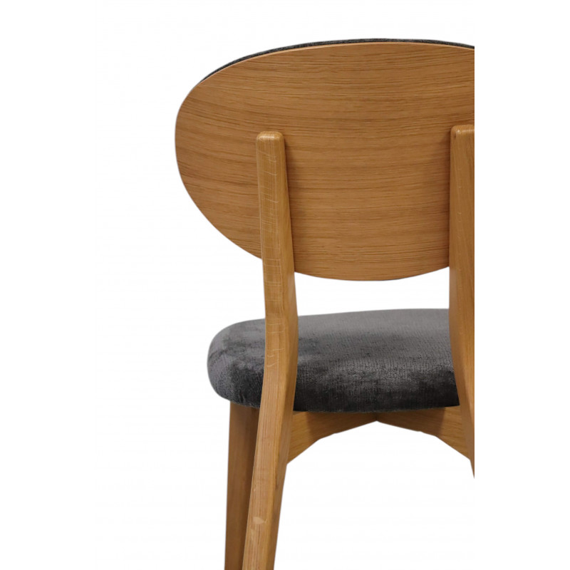 CHAISE FRANÇAISE DOSSIER CHÊNE ET TISSU THALES