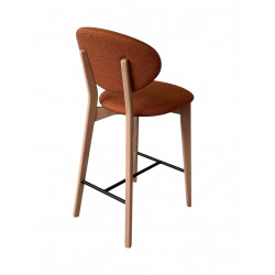 TABOURET CONTEMPORAIN EN BOIS ET TISSU THALES