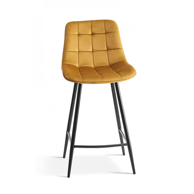 TABOURET SNACK EN VELOURS COLORÉ JUTA