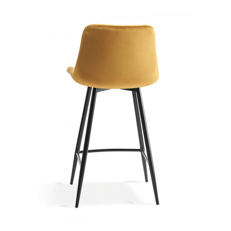 TABOURET SNACK EN VELOURS COLORÉ JUTA