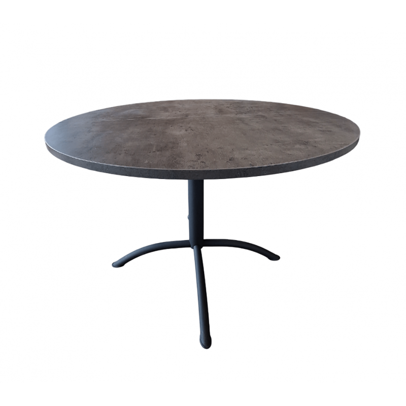 TABLE DE CUISINE RONDE LASER EXTENSIBLE ARDOISE PROMOTION