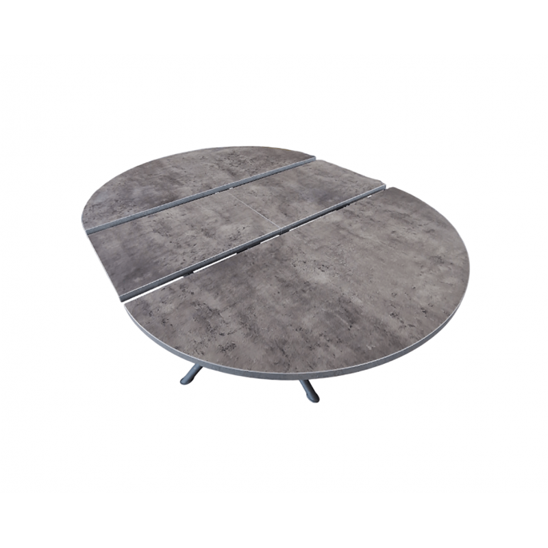 TABLE DE CUISINE RONDE LASER EXTENSIBLE ARDOISE PROMOTION