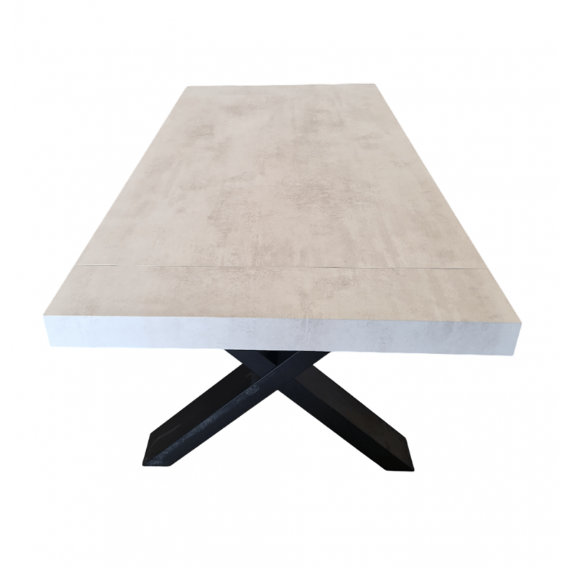 TABLE EXTENSIBLE POST EN STRATIFIÉ BEIGE PROMOTION