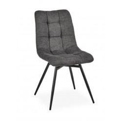 CHAISE EN TISSU DÉCO NARBONNE  GRIS ANTHRACITE