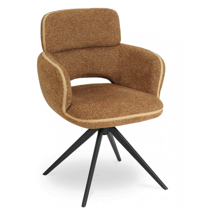 FAUTEUIL COSY MODERNE LEILA MOUTARDE