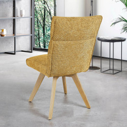 CHAISE EN TISSU MODERNE ET BOIS LAURIE