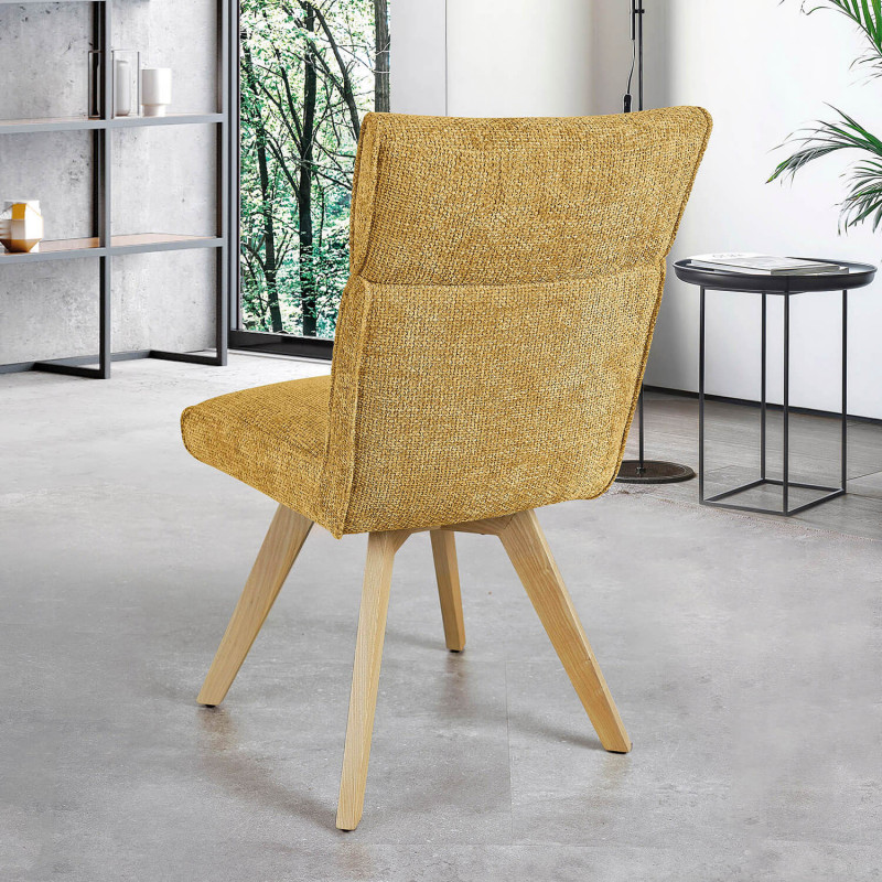 CHAISE EN TISSU MODERNE ET BOIS LAURIE
