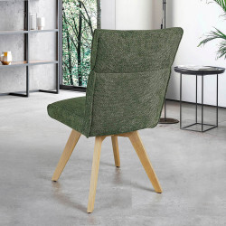 CHAISE EN TISSU MODERNE ET BOIS LAURIE