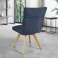 CHAISE EN TISSU MODERNE ET BOIS LAURIE