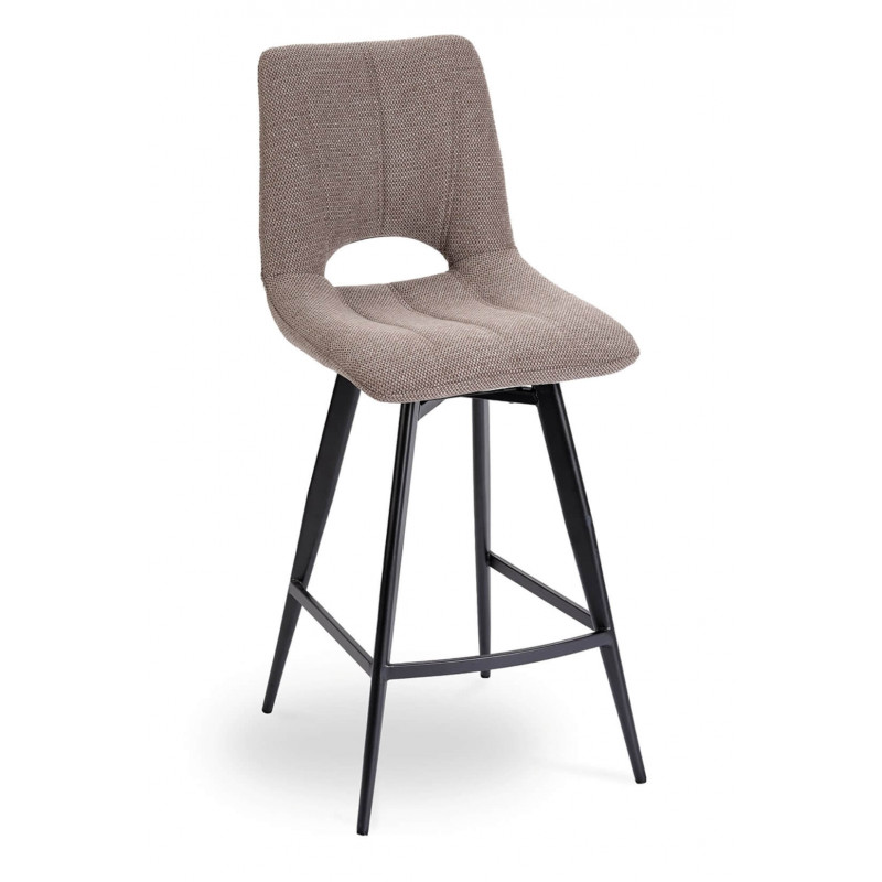 CHAISE D'ÎLOT EN TISSU MODERNE NADINE TAUPE