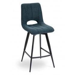 CHAISE D'ÎLOT EN TISSU MODERNE NADINE BLEU