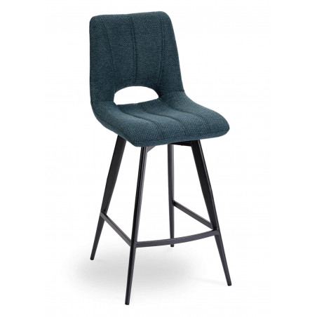 CHAISE D'ÎLOT EN TISSU MODERNE NADINE BLEU
