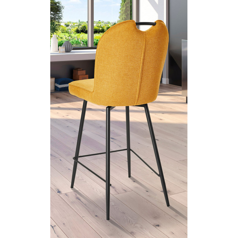 TABOURET DE CUISINE EN TISSU CONFORTABLE LILA JAUNE