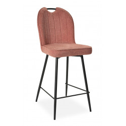 TABOURET DE CUISINE EN TISSU CONFORTABLE LILA ROSE SAUMON