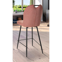 TABOURET DE CUISINE EN TISSU CONFORTABLE LILA ROSE SAUMON