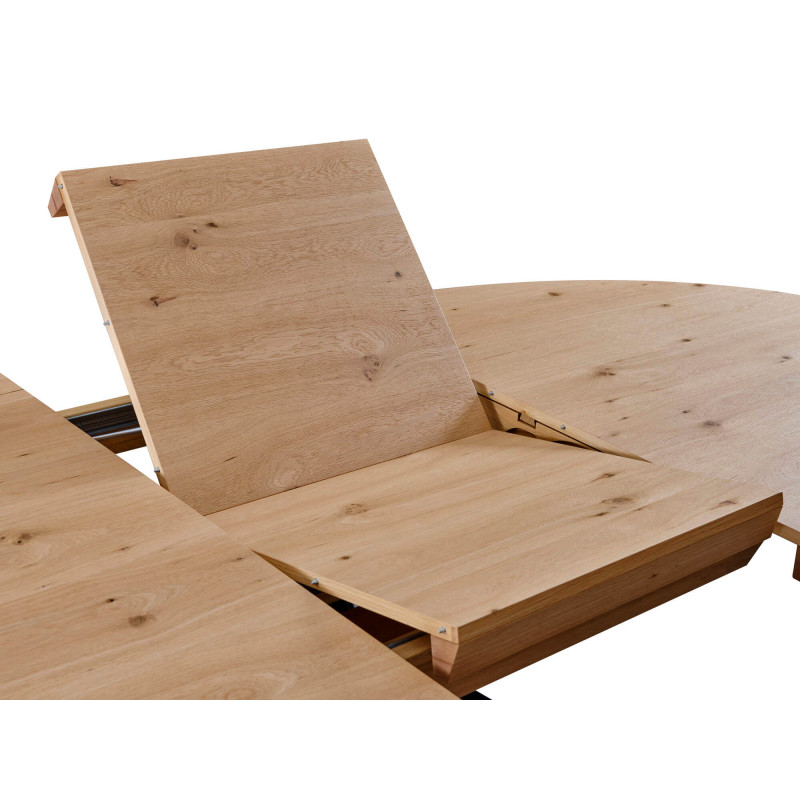 TABLE OVALE EXTENSIBLE BOIS ET MÉTAL OLIVIA