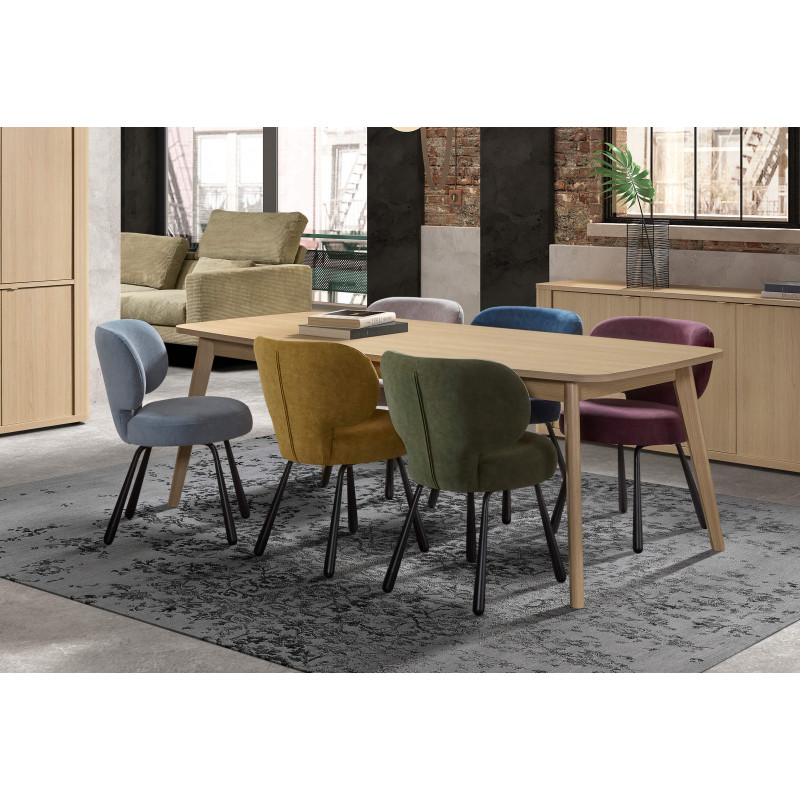 TABLE DE SALLE À MANGER SCANDINAVE EN BOIS SANSA