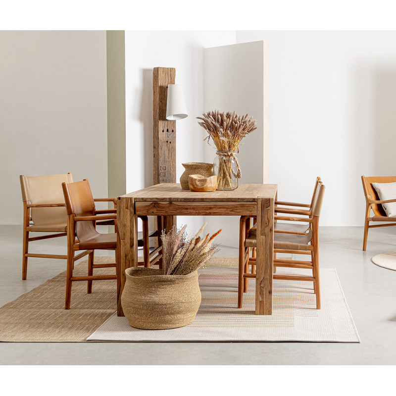 TABLE EN BOIS RUSTIQUE EXTENSIBLE SALFORD