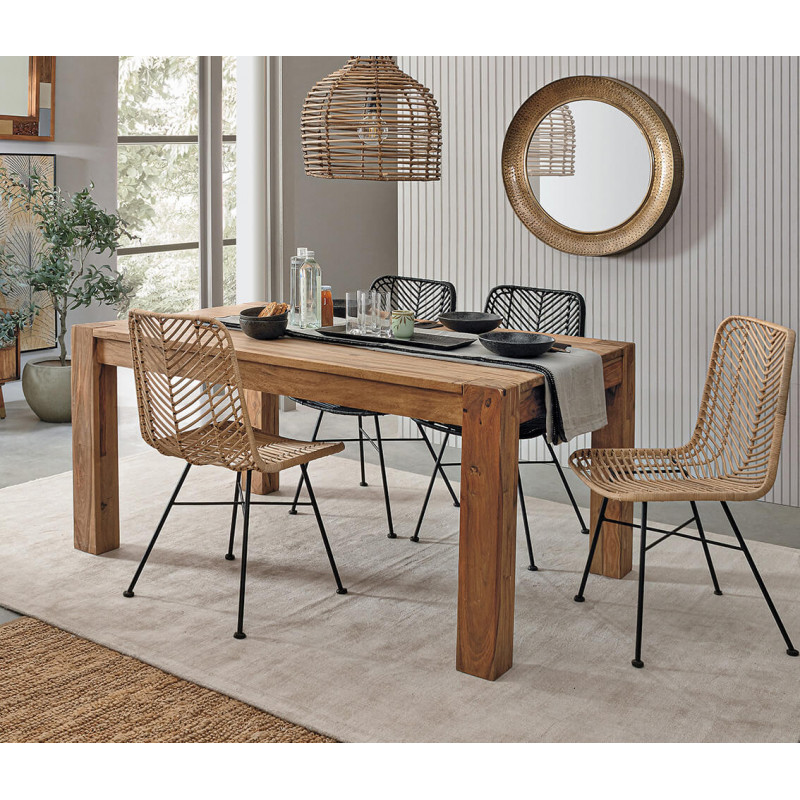 TABLE EN BOIS RUSTIQUE EXTENSIBLE SALFORD