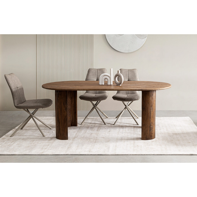 TABLE OVALE EN BOIS DE MANGUIER ORLANDO