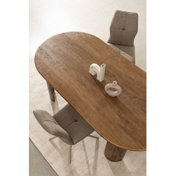 TABLE OVALE EN BOIS DE MANGUIER ORLANDO